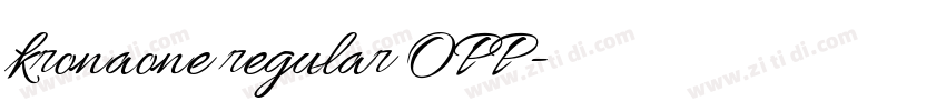 kronaone regular OPP字体转换